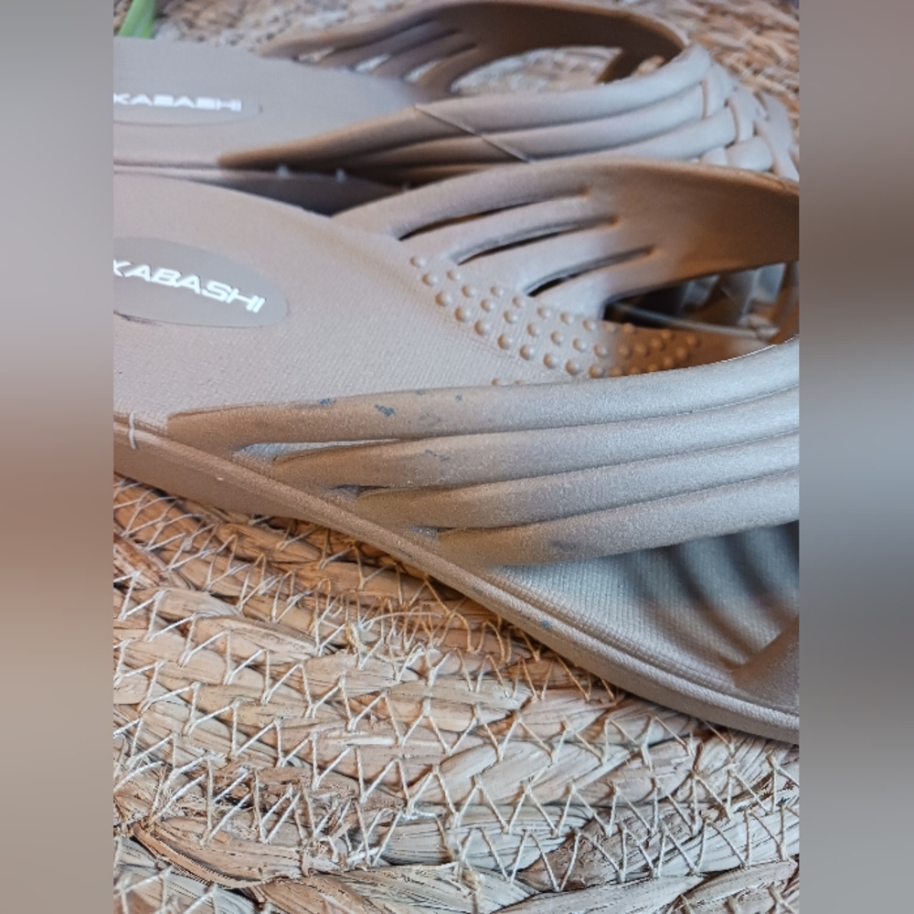 Okabashi Slide Sandals Womens Small 5-6 Neutral Tan Color - Picture 3 of 8